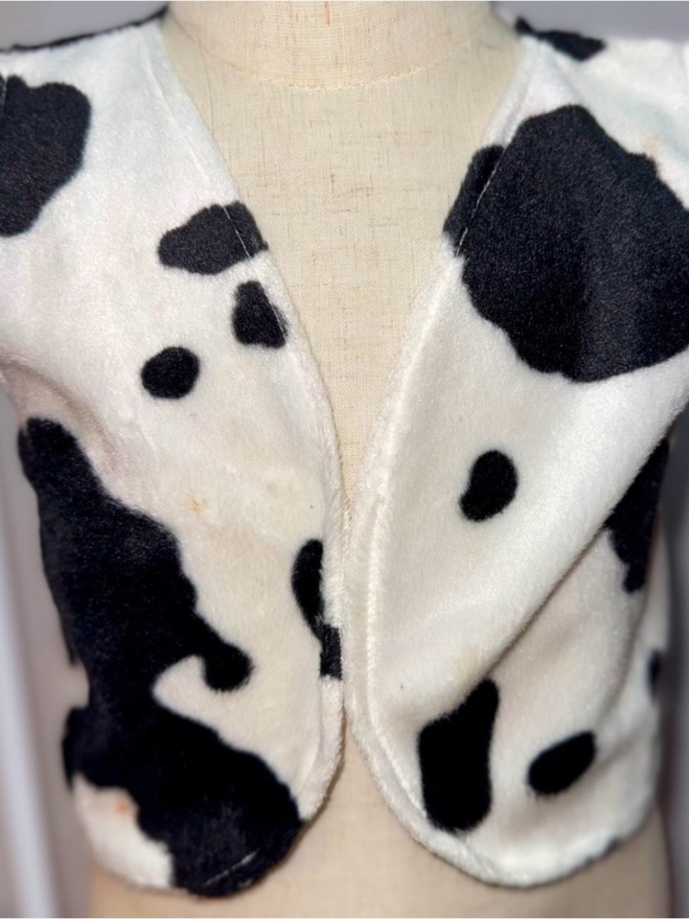 OshKosh B'gosh Black and White Cow-Print Teddy Jacket